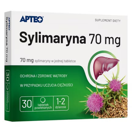 Silymarin 70 mg APTEO, 30 Filmtabletten – Unterstützung der Leberfunktion