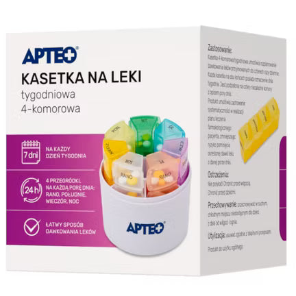 APTEO Wochenpillendose, 4 Fächer