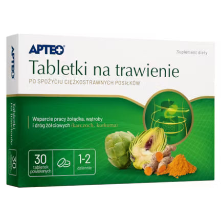 Verdauungstabletten APTEO, 30 Filmtabletten