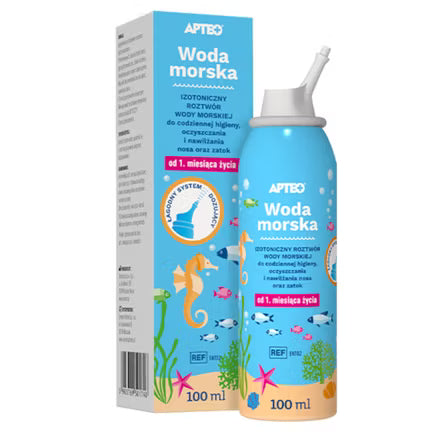 APTEO Meerwasser für Kinder, 100 ml – sanfte Nasenreinigung und Befeuchtung