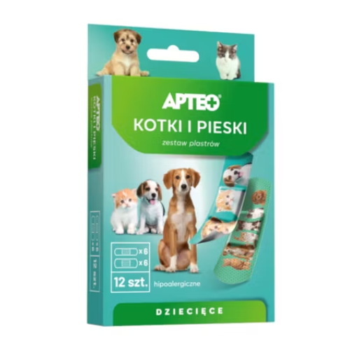 Katzen und Hunde Kinderpflaster, hypoallergen, 12 Stück, hautfreundlich