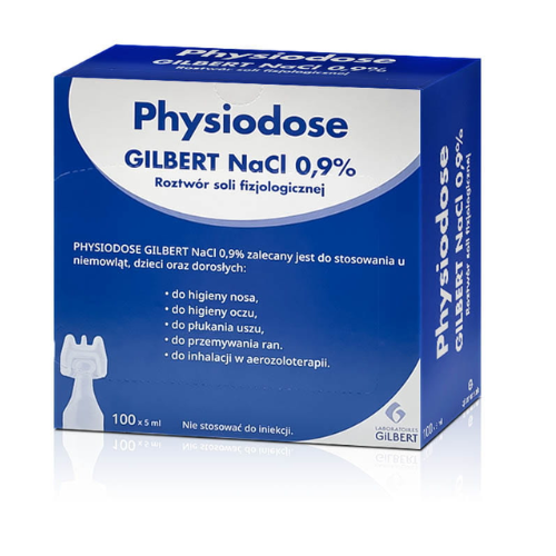 Physiodose GILBERT NaCl 0,9 %  Physiologisches Serum Sterile 100 x 5 ml