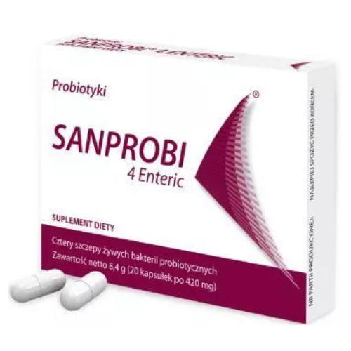 Sanprobi 4 Enteric – Mehrstamm-Probiotikum mit magensaftresistenten Kapseln