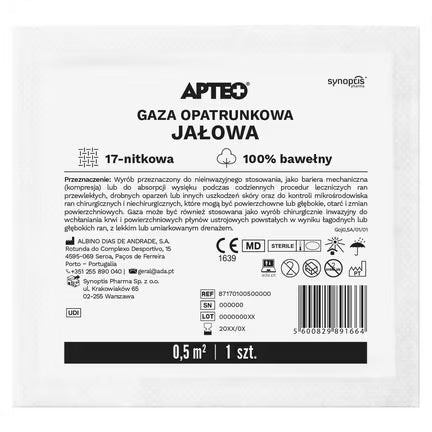 Sterile Mullkompresse APTEO, 0,5 m² – Einwegverband für die Wundversorgung