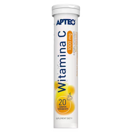 APTEO Vitamin C 1000 mg, 20 Brausetabletten – Brausetabletten mit Zitronengeschmack
