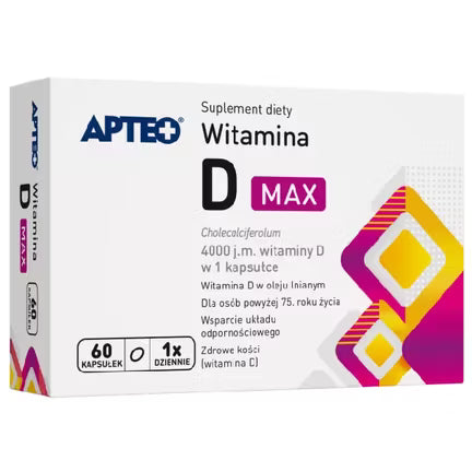 Witamina D Max 4000 I.E., 60 Kapseln – tägliche Vitamin-D-Unterstützung