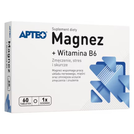 Magnez + Vitamin B6 APTEO, 60 Tabletten – Reduziert Müdigkeit und Erschöpfung