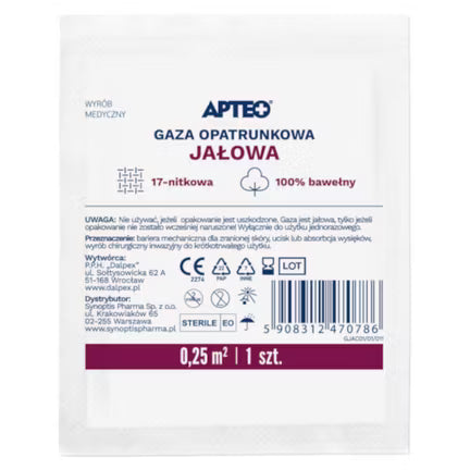 Sterile Mullkompresse, 0,25 m²