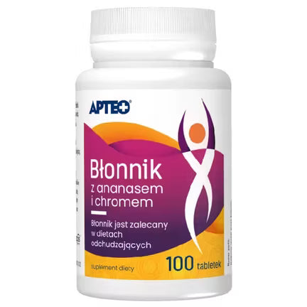 Ballaststoffe mit Ananas und Chrom, 100 Tabletten – Unterstützung bei Diäten