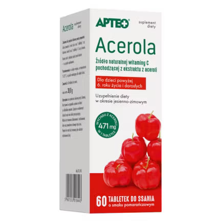 Acerola APTEO – Natürliche Vitamin-C-Quelle, 60 Lutschtabletten