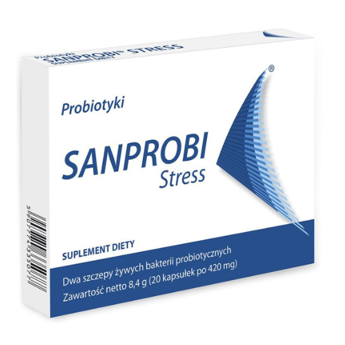Sanprobi Stress – 20 Kapseln | Probiotische Bakterien für Darmgesundheit & Stressbewältigung